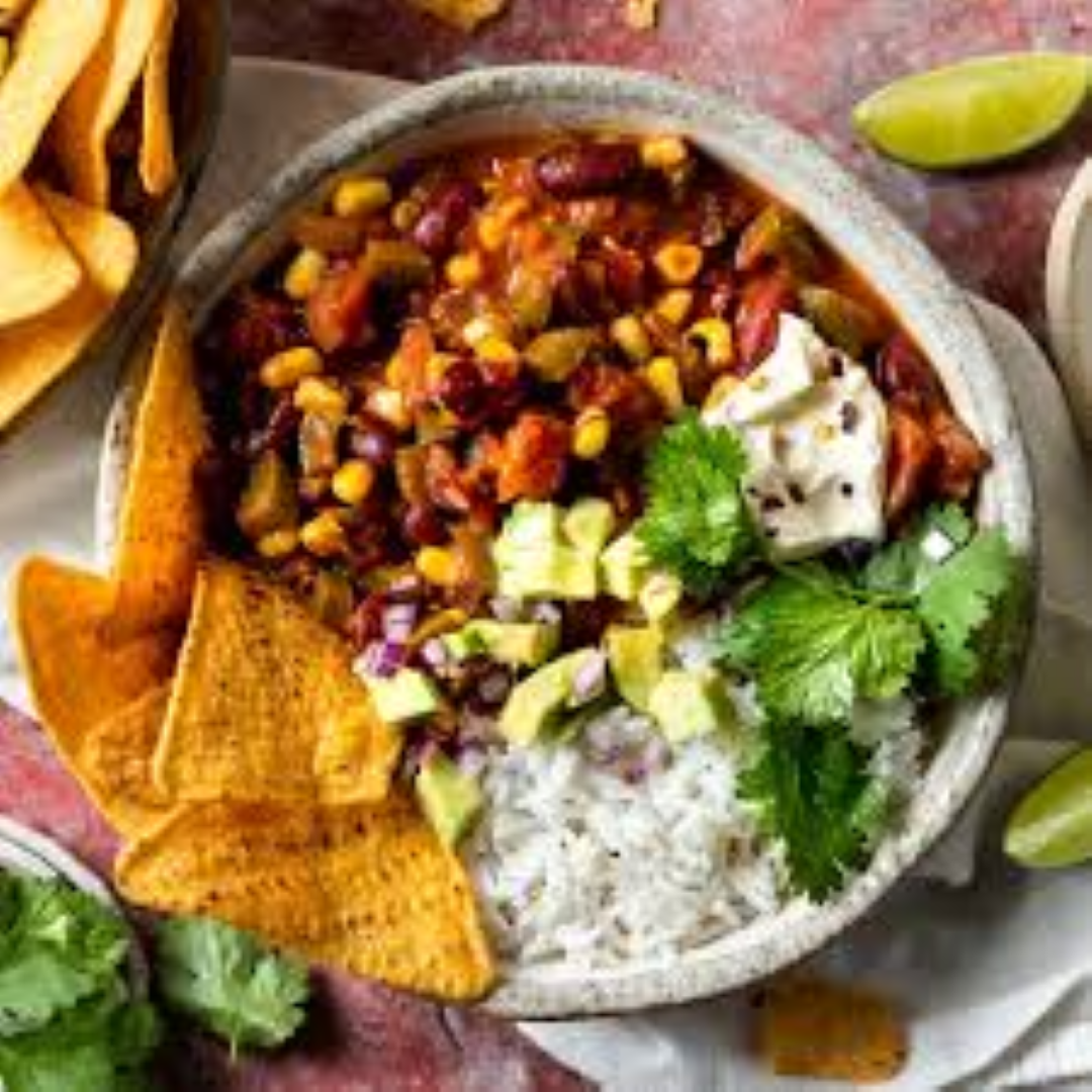 FOOD FAIRY BANG IN MEXICAN VEGGIE CHILLI SERVE 1